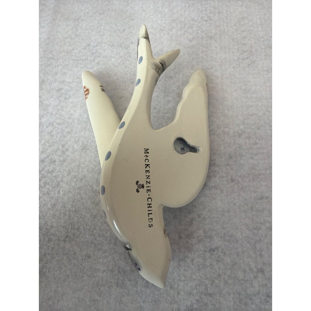 MacKenzie-Childs Ceramic Wildflower Swallowtail Wall Decor Set of 3 Polka Dot 6" - Picture 8 of 11